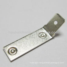 steel silver plated 45 degree double spot welding terminal used for Washing machine electric heater / heating appliance